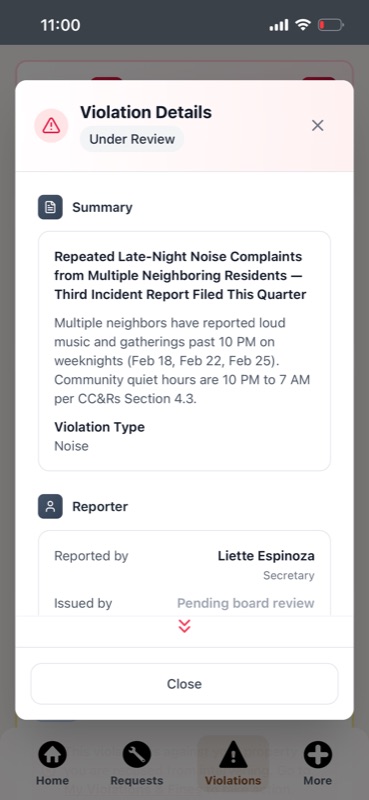 Violation Detail